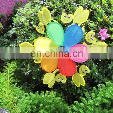 High Quality Wheel Plastic Wind Spinners Windmill for Garden