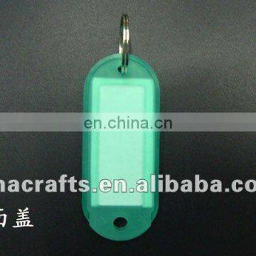 Green Keyring plastic luggage tag