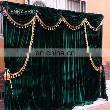 BCK144B christmas green velvet fabric photo studio backdrops for photography studio scenic