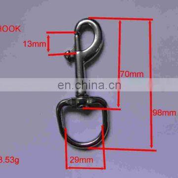 Malleable Stainless Steel bull Bolt Snap Hook for dog collar