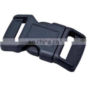 Plastic contoured both side release buckle