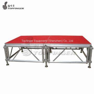 Platform Floor Stage Carpet Material Stage Concert Stage Hire Use Portable Decking Systems 1mx1m