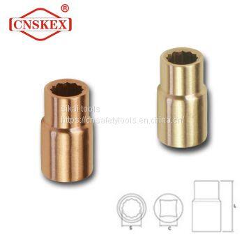 Non sparking  explosion-proof Socket head Aluminum bronze 1/4inch 19mm