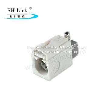 FAKRA B White Female Connector 0-4GHz RF connector for RG174 Cable