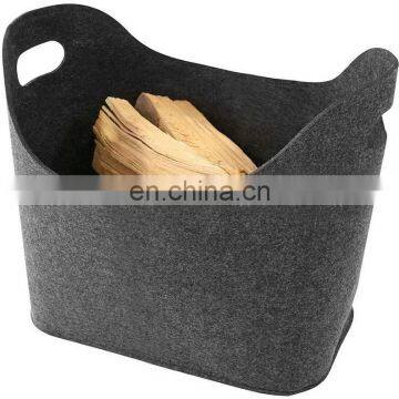 Reusable portable large Felt Firewood clothing toys laundry storage basket