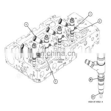 FOMI Excavator Injector 449-3315 4493315 For E320D2  Fuel Injector