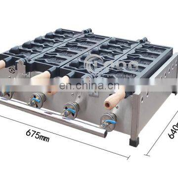 Factory Durable Aluminum Plate Taiyaki Ice Cream Cone Machine Fish Shaped Waffle Maker photo-2