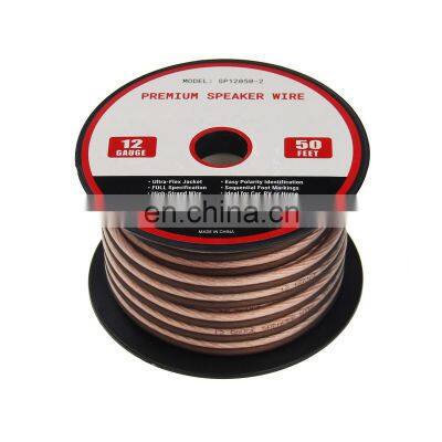 12AWG Frosted Flexible Transparent Speaker Wire Flexible Professional Car Audio Speaker Cable Wire photo-5