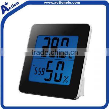 digital desktop clock with thermometer