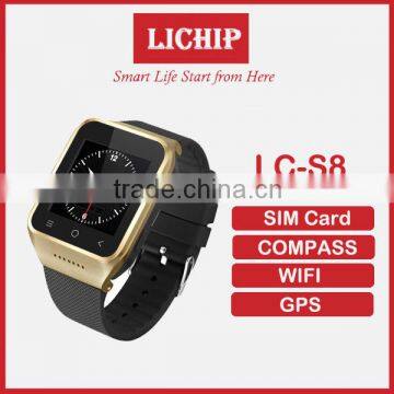 SIM card compass wif GPS bluetooth S8 smart watch