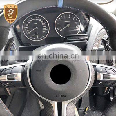Car Parts Matte Glossy Carbon Fiber 2Pcs Steering Wheel Shift Paddles Shifter Extensionor For BNW 3 Series 5 Series photo-2