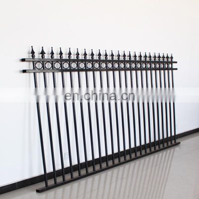 Best quality solid black cheap victorian fence, wrought iron fence panels for sale