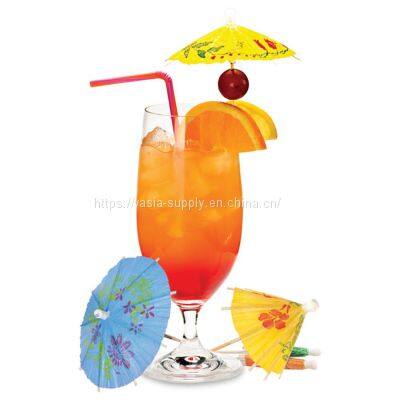 144-Pack Cocktail Drink Umbrella Picks, Luau Parasols Toothpicks for Tropical Hawaiian Tiki Party Decorations