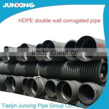 JunXing Brand 300mm hdpe double wall corrugated pipe/Sewer and drainage pipe for waste water