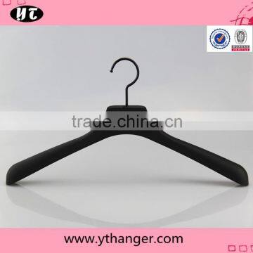 Black Square Hook Plastic Rubber Coated Hanger for Coats photo-3