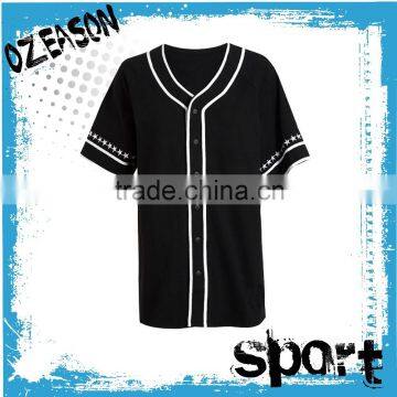 China Manufacturer Custom Wholesale Cheap Blank Black Baseball Jerseys