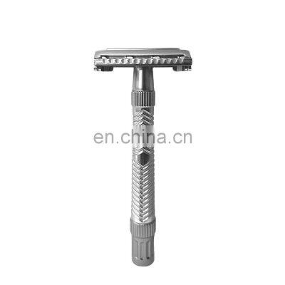 Professional Classical Style Sliver Metal Butterfly Safety Shaving Razor for Men photo-2