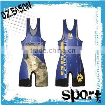 New arrival wholesale custom youth cool cheap sublimation wrestling singlet