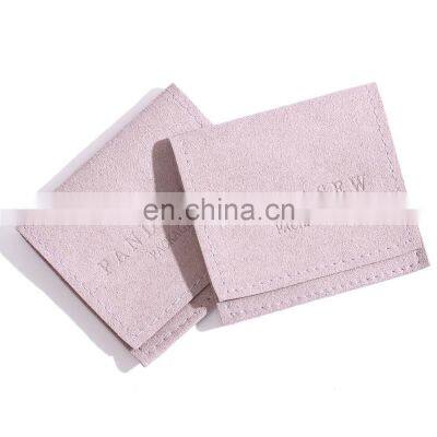 PandaSew Light Purple Envelope Microfiber Earrings Packaging with Custom Logo Jewelry Pouch