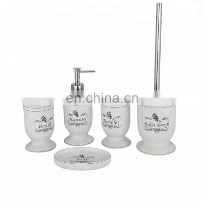 5psc white modern design bathroom accessory sanitary set green bathroom accessory sets soap dish bathroom accessory