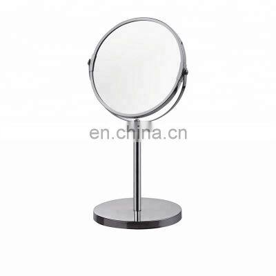 Round Simple Professional Makeup Mirror Flower Shape Base Standing Mirror Makeup Table Frame Chrome Plated Mirror Makeup photo-5