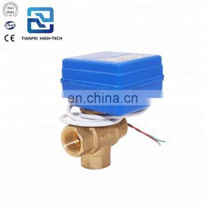 3 way motorised valve 5v 12v brass DN15 DN20 CWX-20P 1.0B 2nm mini 12v 3 way motorised valve