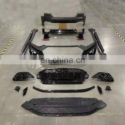 For Audi A5 2021 2022 modified RS5 model PP plastic Body kit include front and rear bumper assembly side skirt