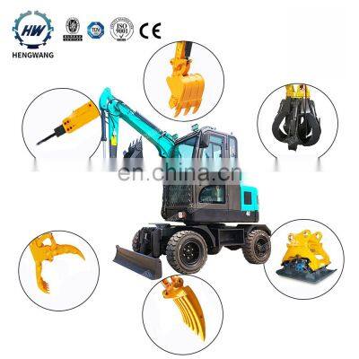 Hengwang HW40 4 ton Hot Selling China Latest Hydraulic Mini Wheel Excavator Price