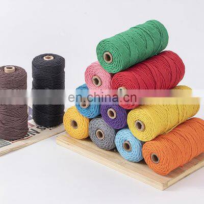 4MM Fros Shrink Film Packaging Cotton Rope Macrame Cotton Cord For Knitting Basket