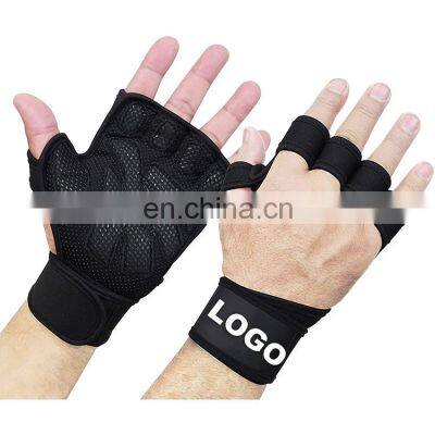 Gloves Gym Weight Custom Newest Design Best Fitness Gym Weight Lifting Wrist Wraps With Gym Gloves photo-2