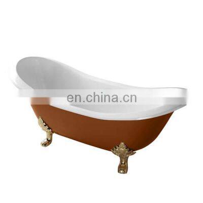 China Best Simple Deep Classical Freestanding Drop-in Cast Iron Enamel Bathtub