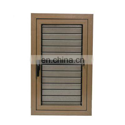 High Quality Security Large Aluminum Casement Vinoyl Shutter Windows With Built In Blinds