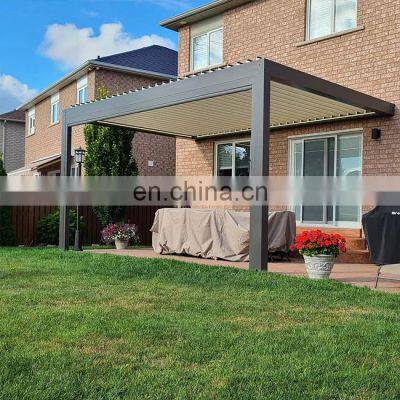 Freestanding and Wall Mounted Garden Opening Roof Pergola Shutter Awning aluminum pergola