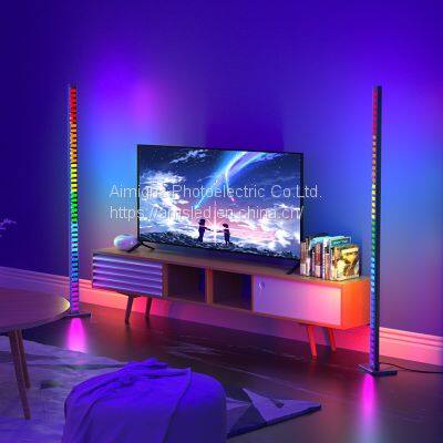 LED Floor Lamp, RGBIC Smart Music Corner Floor Lamp Compatible , 16 Million DIY Colors With APP Control and Music Sync LED Lights for Game Room, Bedroom, TV, Party photo-4
