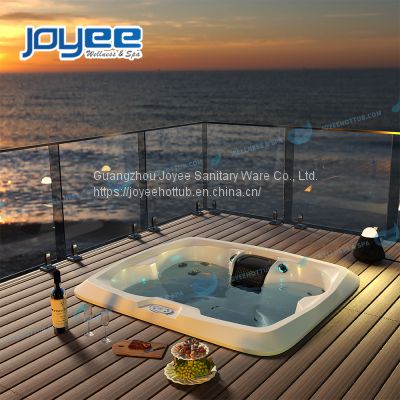 JOYEE Modern Boston Luxury 4 Person Freestanding Party Whirlpool Massage Spa Hot Tub