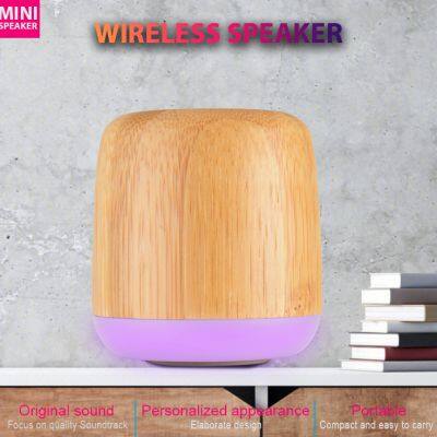 Factory Vintage Classic Wireless Bamboo Speaker Computer Mobile Portable Retro Bamboo BT Speaker photo-2
