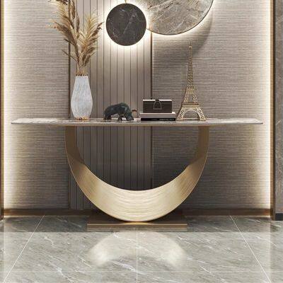 Sintered Stone Console Tables Transforming Foyers