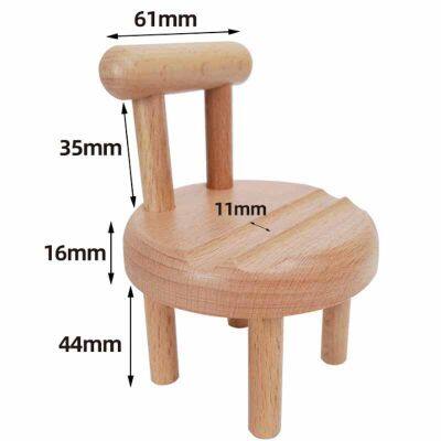 Wooden Chair Design Holder for Mobile Phone Used on Desk Home photo-3
