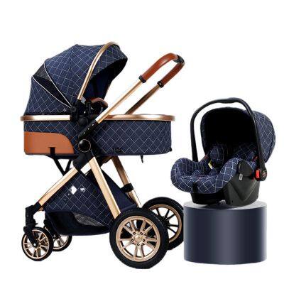 High Quality 3-in-1 Travel System Baby Stroller Two-way Push Chair With Carrycot For Sitting And Lying - Buy Luxury Removable Carry Cot Pram Oxford photo-3