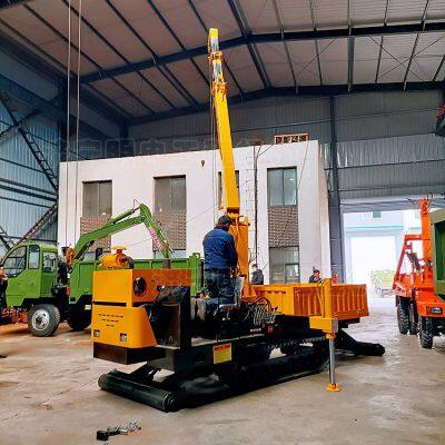 Garden Rubber Crawler Truck Crane, Crawler Vehicle With Crane, Dump Self-unloading Truck-mounted Crane