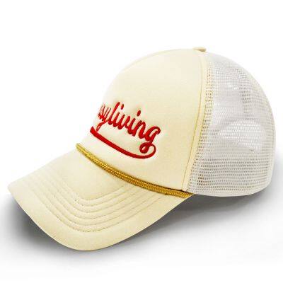 OEM Caps Factory Custom High Quality 5 Panels Trucker Caps Rope Colorful Foam Trucker Hats Embroidery Printed Logo photo-4