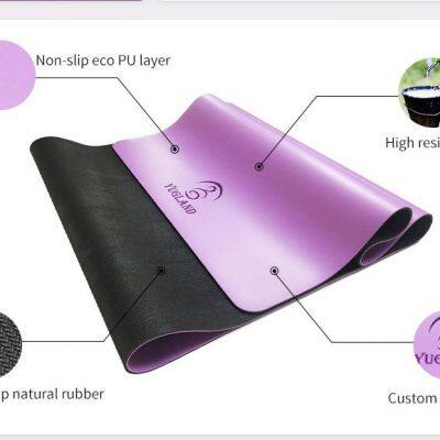 Non-Slip Waterproof Cork PVC NBR PU Suede TPE Yoga Mat for Gymnastics Fitness photo-3