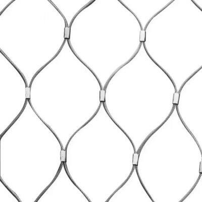 Seamless Sleeve Type Stainless Steel Rope Mesh 3x3 Inch Openings