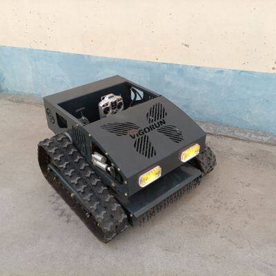 Industrial Grade Gasoline Electric Hybrid Single Cylinder Fast Weeding Rubber Track Remote Brush Mower With 550mm Cutting Width photo-5