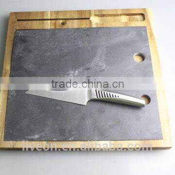 High Quality Lifestyle Slate Cheese Board with Mini Cheese Knife