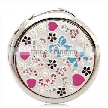 manufacture direct sale price custom logo metal compact mirrors 1628