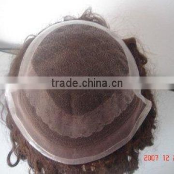 Wholesale High quality Swiss Lace Cap Toupee