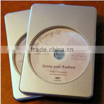 customized rectangular metal cd tin box, cd tin case