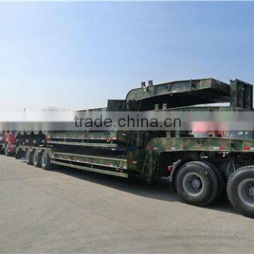 Low flat semi trailer truck