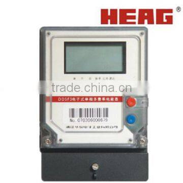 DDSF3 Single-phase Multi-rate Static Energy Meter With LCD Display